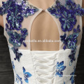 Blue sleeveless noble sexy wedding dresses evening gown party dress club show wear